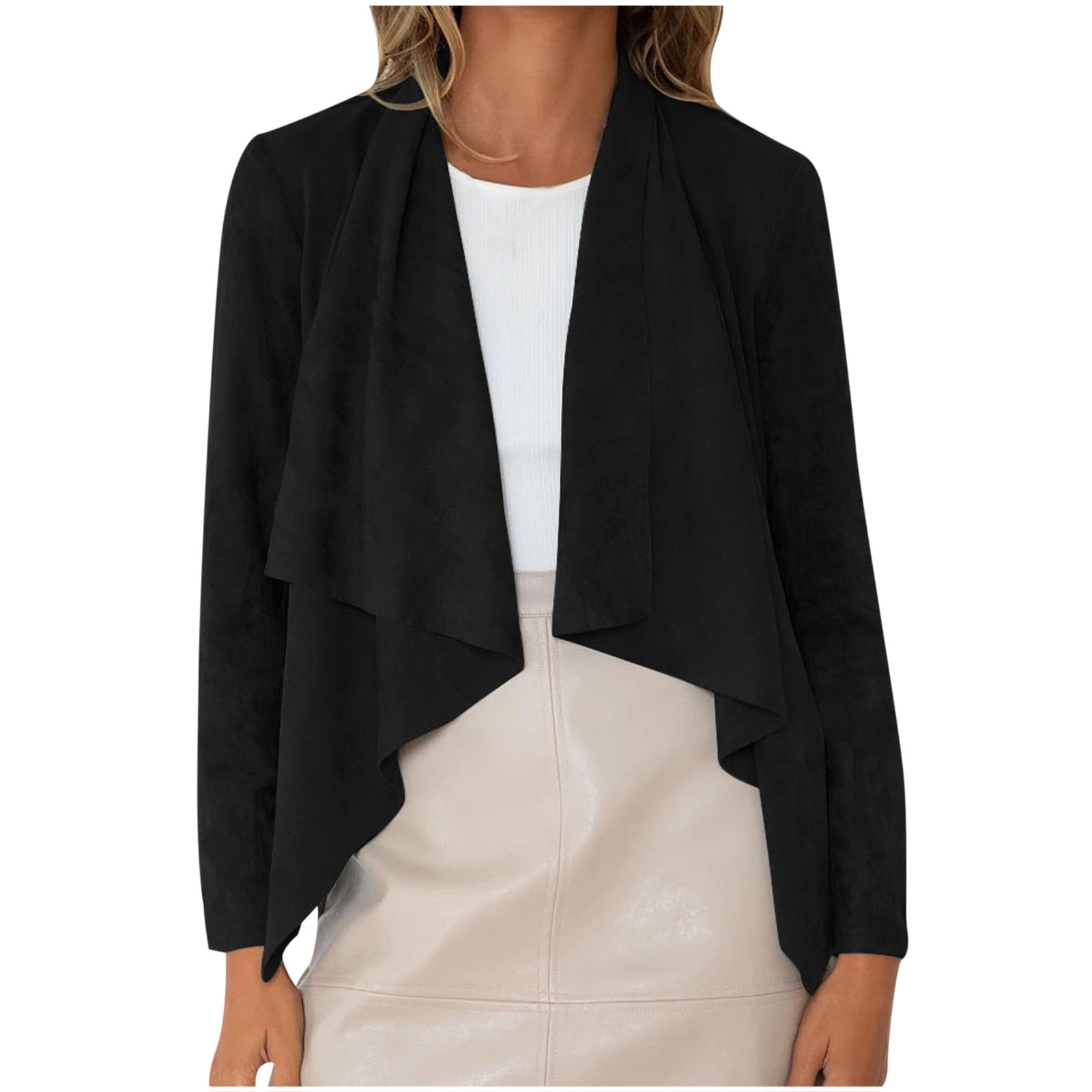 Blusa de manga larga con botones para mujer, camisa sólida sin