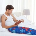 thumbnail image 4 of Cauagu Nautical Animals Mens Pajama Pants Sleep & Lounge Pants,PJ Bottoms with Pockets-Large, 4 of 7