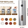 thumbnail image 4 of Electric Salt and Pepper Grinder Set, Pepper and Salt Shakers, Auto Pepper Mill with Rechargeable Base/Led Light/Adjustable Coarseness, Kitchen Essentials Ideal for Daily Use & New Home Gift, 4 of 12