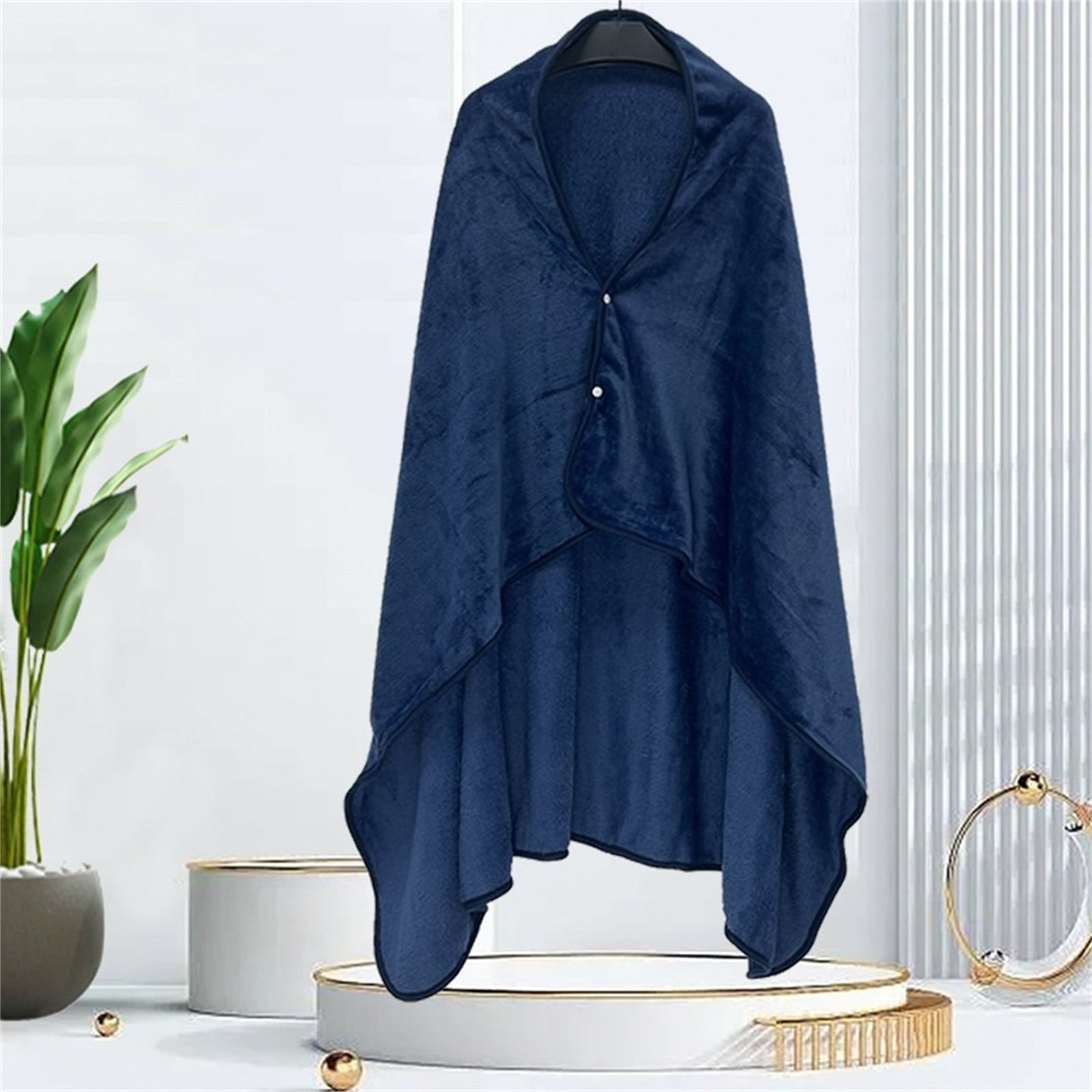 Heating Pad Heated Blanket Flannel Shawl Blanket Multi Functional Travel Blanket Throw Pillow Purpose Nap Blanket Embroidered Foldable Cape 100×150Cm