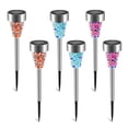 thumbnail image 5 of 6 Pack Stainless Steel Mosaic Solar LED Lights Driveway Garden Patio Walk Path, 5 of 6