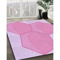 thumbnail image 3 of Ahgly Company Machine Washable Indoor Square Transitional Blossom Pink Area Rugs, 5' Square, 3 of 7