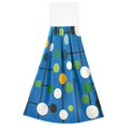 thumbnail image 7 of Yayeee Kitchen Hanging Hand Towels Set of 2 with Loop Bathroom Absorbent Tie Towel, Blue Abstract, 7 of 7