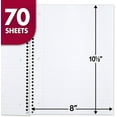 thumbnail image 4 of Mead Spiral Notebook, 12 Packs, 1 One Theme, Wide Horizontal Grid Paper, 10-1/2 "X 8", 70 Sheets Per Book, Random Color (73699), 4 of 7