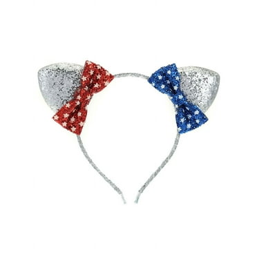 Way to Celebrate Americana Cat Ear Headband with Bows