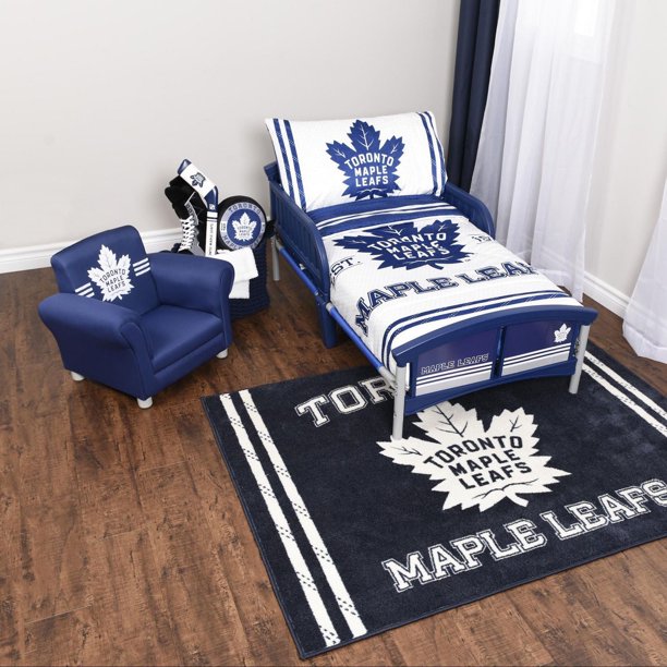 NHL Toronto Maple Leafs Bed + Bedding + Chair Value Bundle
