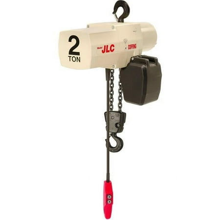 8 FPM, 115 & 230V Coffing JLC 2 Ton Electric Chain Hoist, 20 ft. Lift