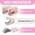 thumbnail image 2 of Set de mini engrapadoras WORKPRO rosa, 2 engrapadoras y 2000 grapas, 2 of 9