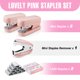 thumbnail image 2 of Set de mini engrapadoras WORKPRO rosa, 2 engrapadoras y 2000 grapas, 2 of 9