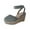 Gray, variant on Zpanxa Womens Sandals Suede Casual Elastic Band Straw Woven Wedge Single Sandals Shoes Wedge Sandals for Women Gray 39