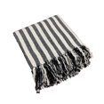 thumbnail image 3 of Mazari Cotton Throw Stripe Black/Ivory, 3 of 3