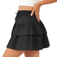thumbnail image 4 of FchengtaiS Girls Ruffle Tiered Mini Skirts Kids Elastic High Waist Tennis Golf Skorts Summer Casual Flowy Skirt, 4 of 6