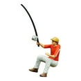 thumbnail image 5 of Mini People Figure Hand Painted Resin Model Sitting Fishing for Collectors Diorama Scene Decoration Display, 5 of 9