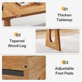 thumbnail image 4 of Fnova 70.9" Rectangular Dining Table for 6-8 People, Large Farmhouse Wood Kitchen Table with Heavy Duty Legs, Easy to Assemble, 4 of 9