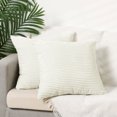 thumbnail image 2 of Unique Bargains Sofa Living Room Corduroy Decorative Throw Pillow Covers (2 Count) Beige 18" x 18", 2 of 6