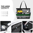 thumbnail image 3 of Rocae American Flag for Large Women's Waterproof Beach Bag Tote with 7 Pockets Pool Bag for Travel Gym Vacation, 3 of 7