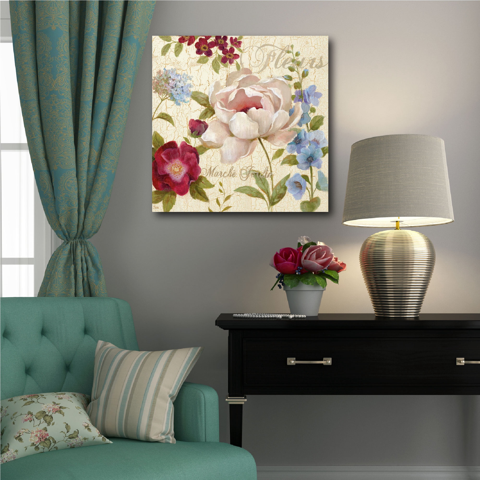 Marche Jardin Gallery-Wrapped Canvas Wall Art, 16x16