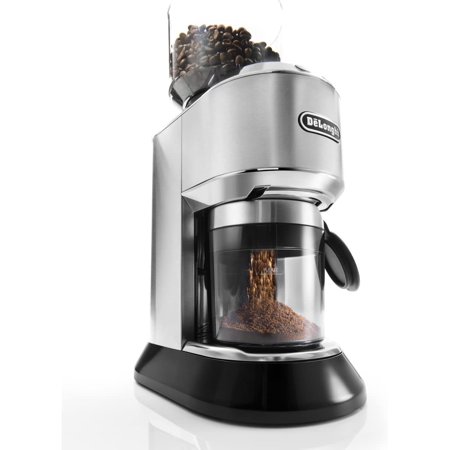 De'Longhi Dedica Conical Burr Grinder with Portafilter Attachment, 6.9 x 11.2 x 18.1 inches, Silver