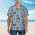 thumbnail image 2 of Balery Camping Caravan Camisas hawaianas de manga corta para hombre, camisas playeras de corte holgado, camisas de vacaciones con botones,Large, 2 of 7
