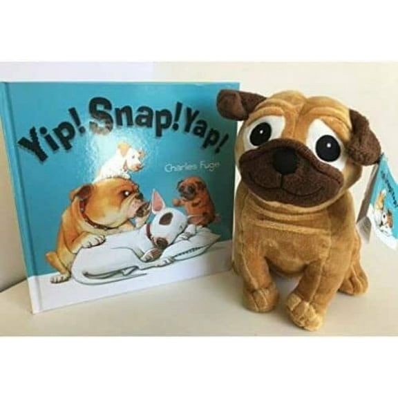 Yip Snap Yap Pug Dog Plush & Book Kohls 12" Soft Stuffed Charles Fudge Bulldog