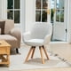 thumbnail image 1 of Silla Sillón FurnitureR Silla de Comedor Individual Giratoria Beige, 1 of 8