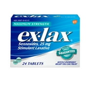 Ex-Lax Maximum Strength Stimulant Laxative Constipation Relief Pills for Occasional Constipation - 24 Count