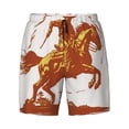 thumbnail image 4 of Lsque Mens Swim Trunks Vintage Cowboy On A Bronco Horse Pattern - Bathing Suit Compression Liner - Beach Swim Shorts Swimwear - (S-3XL) - Stretch Quick Dry -Large, 4 of 9