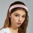 thumbnail image 3 of Unique Bargains 1 Pc Rhinestone Headbands Bling Hairband for Women Pink 0.79 Inch Wide, 3 of 7