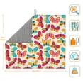 thumbnail image 2 of Uemuo Colorful Butterflies Pattern Dish Drying Mat,16*18 inch Absorbent Dish Drainer Kitchen Counter,Large Size Dish Drying Pad for Countertops,Sinks,Draining Racks, 2 of 6