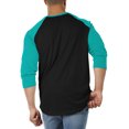 thumbnail image 4 of Hat and Beyond Men's Basic Baseball Raglan 3/4 Sleeve Athletic Crew Neck T-Shirts, 4 of 6