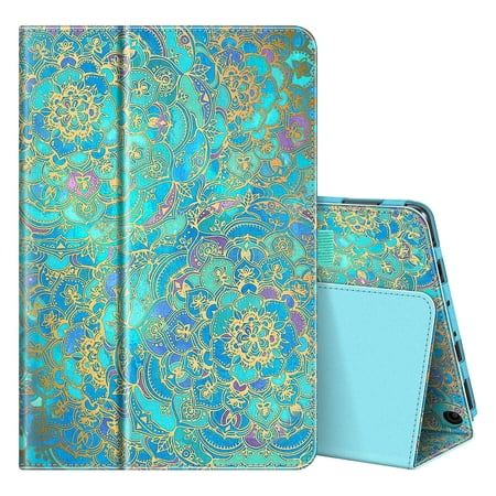 Fintie Folio Case for Fire HD 10 and 10 Plus Tablet (13th/11th Generation, 2023/2021 Release, Slim Fit Standing Cover with Auto Sleep / Wake, Shades of Blue