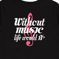 thumbnail image 4 of Inktastic Without Music Life Would Be Flat Girls Long Sleeve Toddler T-Shirt, 4 of 5