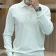 thumbnail image 2 of Sudaderas masculinas de manga larga, polos para hombre, jersey liso unicolor coreano de otoño, elegante, informal, de una pieza, camiseta emo Y2k XL, 2 of 5