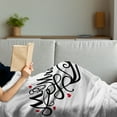 thumbnail image 3 of Wedding Soft Flannel Fleece Throw Blanket, Mr. and Mrs. Swirled Branches Hearts Love Birds Happiness Simplistic Design, Cozy Plush for Indoor and Outdoor Use, 70" x 90", Red Blue Black, by Ambesonne, 3 of 5