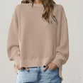 thumbnail image 5 of Enjoytime Womens Shirts 2024 Crewneck Solid Color Pullover Basic Tops Long Sleeve Shirt Top Women Winter Clothing, 5 of 5