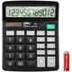 thumbnail image 1 of Calculadora Deli Escritorio 12 Dígitos Pantalla Amplia Panel Solar Negro, 1 of 3