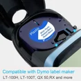 thumbnail image 2 of PRIME - 10Pk Compatible Dymo Letratag Refill 91331 12Mm White Plastic Label Tape Lt-100H, 2 of 6
