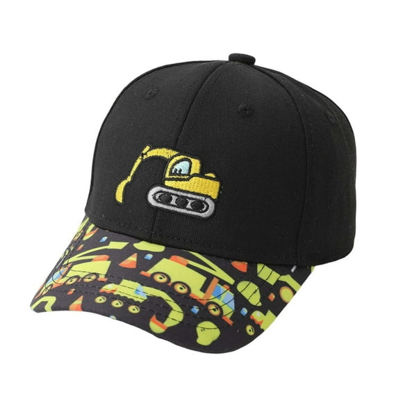 Chapeau de Soleil pour Bébé Enfants Garçons Tout-Petits Été Ajustable Respirant Léger Casquette de Baseball avec Pelle Brodée Chapeau de Soleil Garçon Tout-Petit Noir 2 Ans-8 Ans