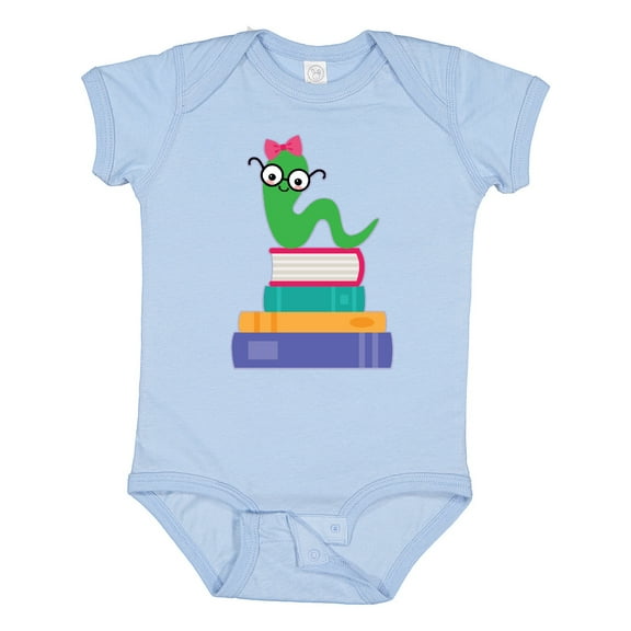 Inktastic Bookworm Girls Reading Gift Girls Baby Bodysuit