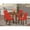 Mahogany, variant on East West Furniture Picasso 5-piece Wood Dining Set in Mahogany/Firebrick Red