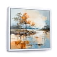 thumbnail image 2 of Designart "Charming Summer Days By The Lake" Lakes Lakehouse Floater Framed Canvas Wall Art, 2 of 5