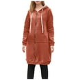 thumbnail image 1 of WEAIXIMIUNG Custom Sweatshirts Design Your Own Coat for G Womens Hoodies Coat Fall Winter Warm Pockets Drawstring Zipper Open Thin Hooded Jackets Long Cardigans Tops Outwear, 1 of 9