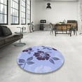 thumbnail image 3 of Ahgly Company Indoor Rectangle Patterned Slate Blue Area Rugs, 2' x 4', 3 of 6