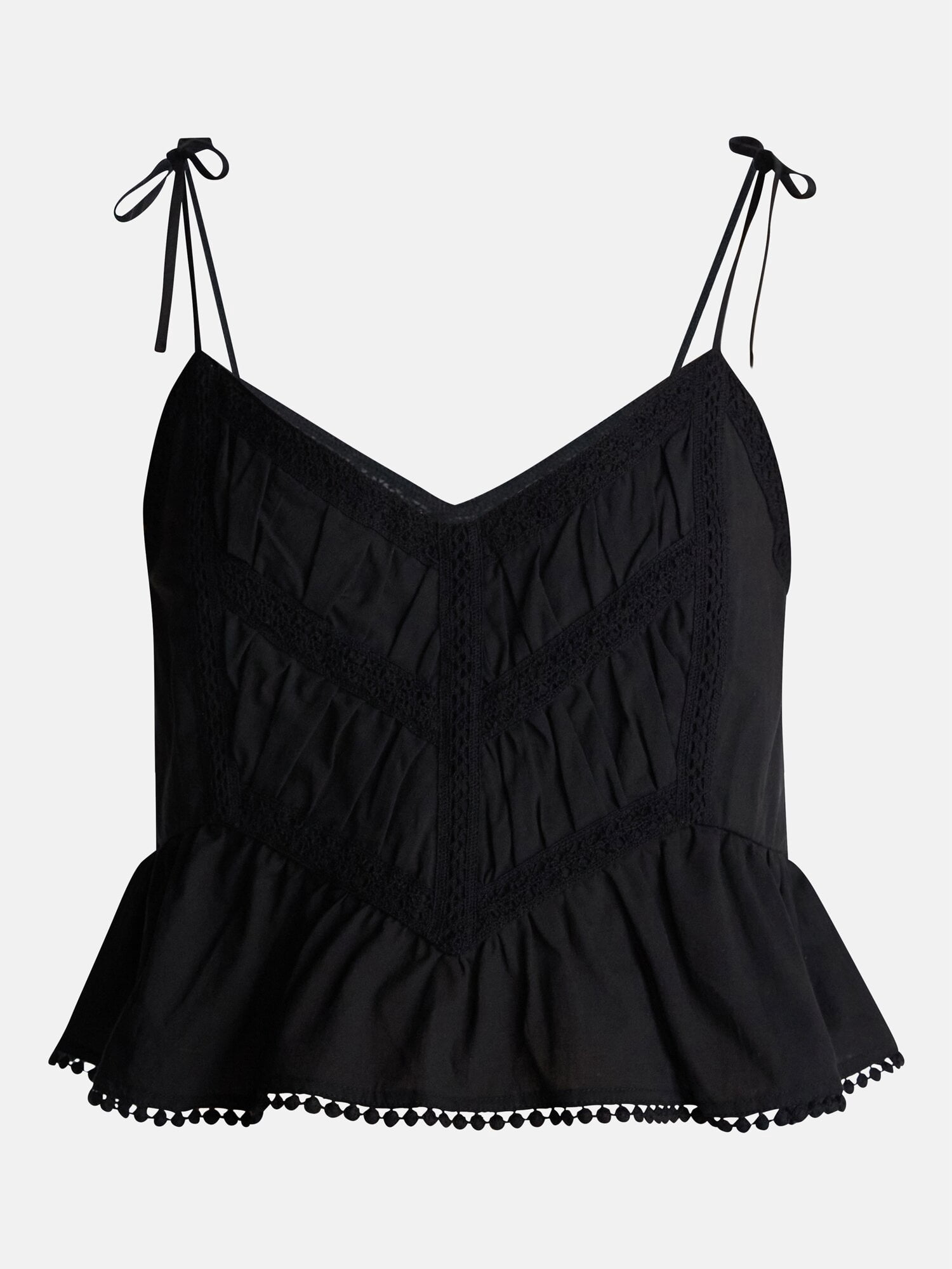 No Boundaries Lace Trim Peplum Tank, Women's XXS - XXL