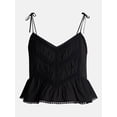 thumbnail image 5 of No Boundaries Lace Trim Peplum Tank, Women's XXS - XXL, 5 of 5