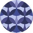 thumbnail image 1 of Ahgly Company Indoor Round Patterned Denim Dark Blue Area Rugs, 5' Round, 1 of 6