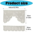thumbnail image 5 of 2 Pack Lace Sheer Curtains Half Privacy Window Scarf Elegant Light Filtering Polyester Home Decoration, 5 of 20