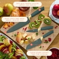 thumbnail image 5 of Beautiful 12 Piece Thyme Green and Gold Knife Block Set with Soft-Grip Ergonomic Handles by Drew Barrymore, 5 of 10