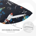 thumbnail image 3 of Pofeuu Space Print Polyester Microfiber Plush Pillowcases, Super Soft and Cozy Pillow Case Covers with Envelop Closure（Pillow core not included）-16"x24", 3 of 6