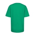 thumbnail image 7 of HOMBOM Crew Neck Easter Shirts for Women Short Sleeve Green T-shirt Easter Letter Print Y2k Tops Summer L, 7 of 7